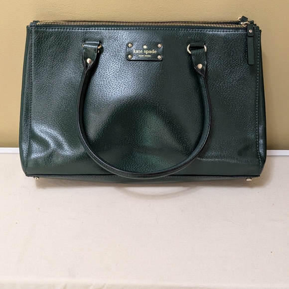 Kate Spade Green Leather Tote Bag - Picture 9 of 9